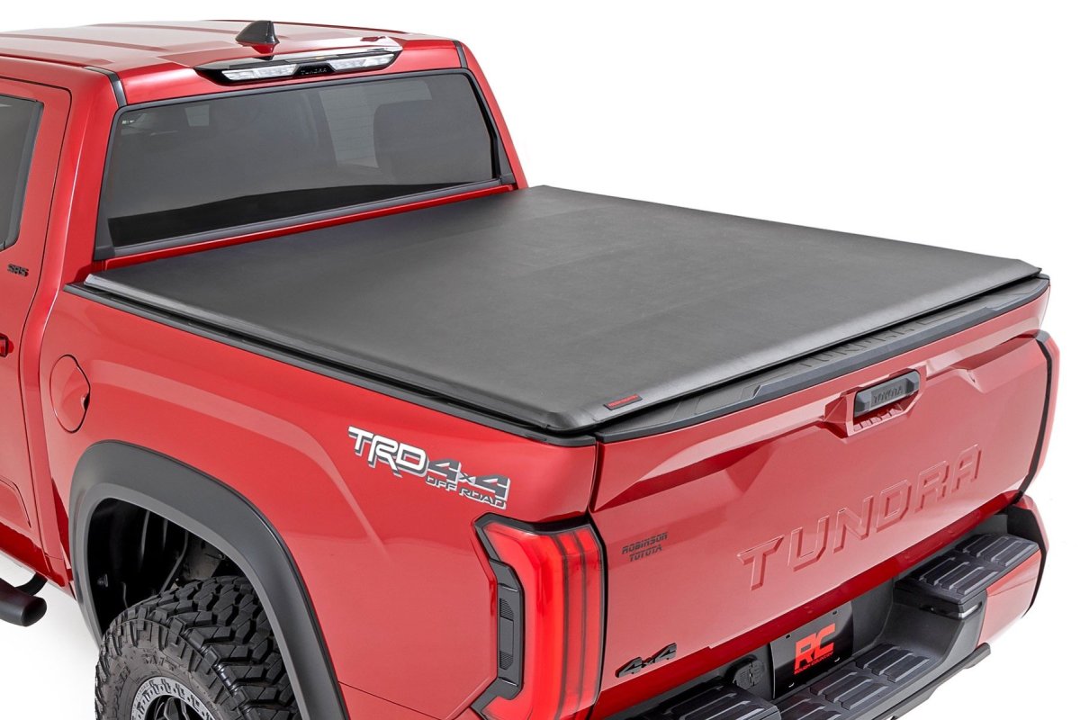 Toyota Tundra Soft Roll Up Bed Cover - Rough Country - Matte Black - '22-'24